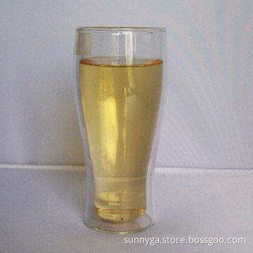 13.5oz Heat-resistant Double Wall Glass with 60mm Bottom Diameter, Suitable for Tea or Coffee